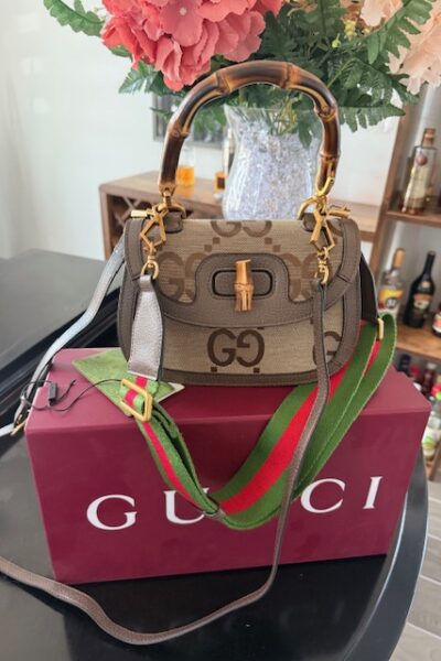 Gucci Monogram Jumbo GG Mini Bamboo