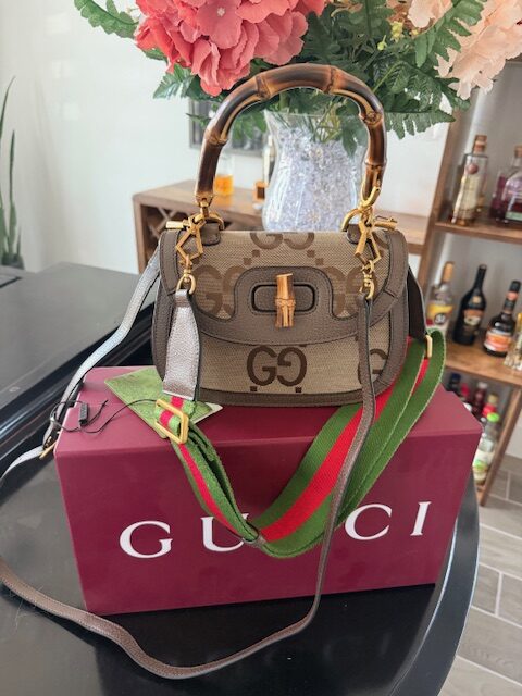 Gucci Monogram Jumbo GG Mini Bamboo