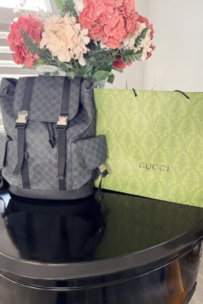GG Black large backpack