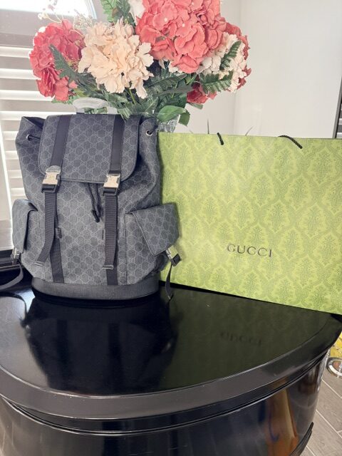 GG Black large backpack