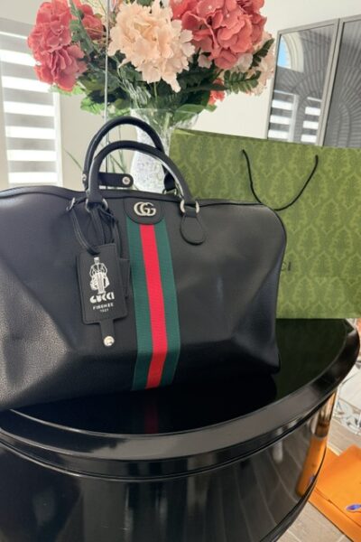 Web Trademark medium duffle bag